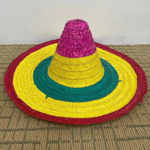 Sombrero Mexicano de Paja Bordado a Mano con Logotipo, Sombrero de Paja para Fiesta del Cinco de Mayo, Decoración para Fiestas de Navidad y Eventos - Product Image 1