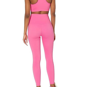 Leggings Deportivos de Cintura Alta para Mujer, Transpirables, Elásticos en Cuatro Direcciones, Ecológicos, de Spandex/Nylon, para Invierno, Venta al Por Mayor - Product Image 4