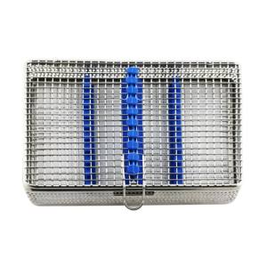 Boîte de rangement pour instruments dentaires en acier inoxydable de haute qualité, 10 pièces, micro-maille métallique, stérilisation, chirurgical, certifié CE, Java Sur - Product Image 4