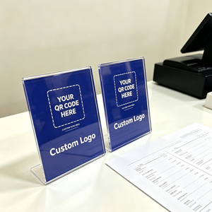 Support de Table en Acrylique Personnalisé avec Logo, Présentoir Transparent, Cadre pour Code QR, Porte-Menus de Bureau pour Restaurant et Promotion au Bureau - Product Image 5
