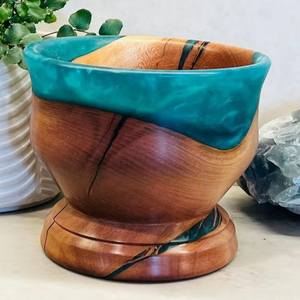 Wood Resin Classic Fruit Bowl Handmade <b>Epoxy</b> Decorative Serving Bowl Eco-Friendly Lightweight Party Home Decor <b>Table</b> Centerpiece - Product Image 1