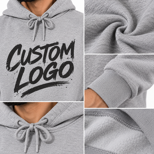 Sudadera con Capucha Negra Sólida para Hombre, Sudadera Casual de Manga Larga con Bolsillo Canguro, Logotipo Personalizado, Alta Calidad, 500 GSM, 100% Algodón - Product Image 5