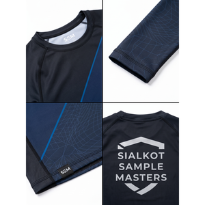 เสื้อรัดกล้ามเนื้อแบบขายส่ง OEM ผลิตตามสั่ง 85% โพลีเอสเตอร์ 15% อีลาสเทน แขนยาว สำหรับ BJJ MMA ป้องกันแสงแดด ป้องกันรังสียูวี - Product Image 4