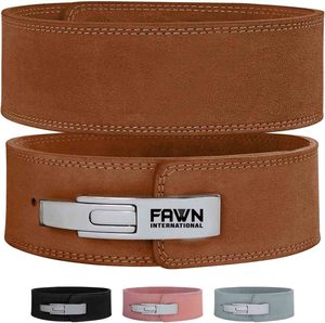 Ceinture de musculation en cuir Fawn International avec logo personnalisé, épaisseur 5 mm, boucle antidérapante robuste, protection complète pour - Product Image 1