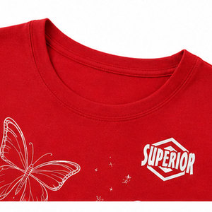 T-shirt en tricot à manches courtes et col rond pour filles, tissu doux, vêtements pour enfants, design tendance, fabricant en gros - Product Image 3