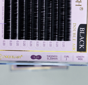 ขนตาปลอมสีดำคลาสสิกสำหรับต่อขนตาปลอมแบบเรียบทำมือดูเป็นธรรมชาติอุปกรณ์สำหรับนักออกแบบเกาหลีมืออาชีพ - Product Image 5