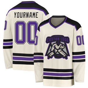 Maillot de hockey personnalisé OMMIZ INDUSTRY bleu marine-ancien or, le plus vendu en gros - Product Image 2