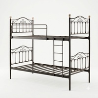 Lit plateforme Queen en fer forgé robuste de style victorien, réglable, avec revêtement en cuir, taille personnalisée OEM