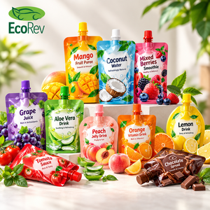 Bolsa con Boquilla EcoRev para Envasado de Bebidas, Grado Alimenticio, Laminada, Multicapa, Resistente a la Humedad, Impresión Digital, Modelo ECO63 para Jugos - Product Image 5
