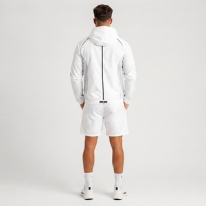 Conjunto Deportivo Corto para Hombre, Chaqueta y Pantalones Cortos de Poliéster Premium, Ropa Deportiva Cómoda para Entrenamiento, Running y Caminatas al Aire Libre - Product Image 5