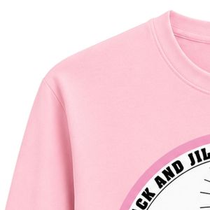 เสื้อสเวตเชิ้ตแขนยาวปักลายตราสัญลักษณ์แจ็คแอนด์จิล สีชมพูอ่อน คอเสื้อแบบคอกลม พร้อมปลายแขนและชายเสื้อแบบริบ สำหรับใส่ลำลอง - Product Image 3