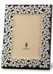 Cadre photo moderne de luxe en or avec accents floraux en cristal pour une décoration élégante et classique de table, de bureau et de salon - Product Image 2