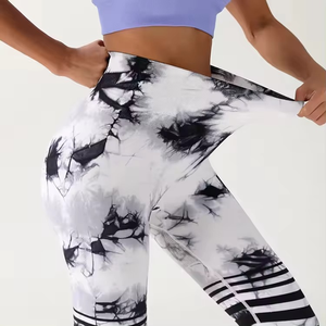 New Arrivals High Waisted <b>Leggings</b> <b>Scrunch</b> <b>Butt</b> Custom logo Gym Tie Dye Yoga <b>Leggings</b> for Women Elastic Waist - Product Image 6