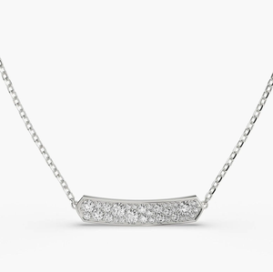 สร้อยคอจี้เพชรรูปมาร์คีส์สีทองสำหรับ14KT - Product Image 1
