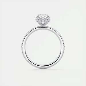 Bague de fiançailles Glitterbomb sertie de diamants ovales de 2,40 carats cultivés en laboratoire, en or blanc 14 carats - Product Image 3