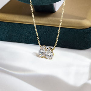 จี้เพชรทรงมาร์คีส์และทรงลูกแพร์ที่ได้รับการรับรองจาก IGI สวยงามน่าทึ่ง ทำจากทองคำขาว ทองคำเหลือง หรือเงิน  ความใสระดับ D E F VVS VS - Product Image 3