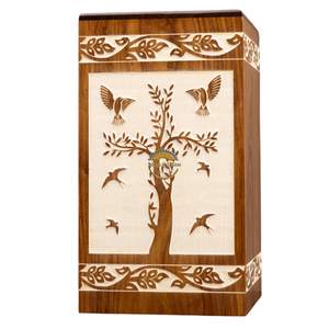 Handcrafted lifetree bird urn Natural Wood Cremation Urn Ashes <b>Box</b> Artistic Funeral <b>Memorial</b> <b>Keepsake</b> by AYAANS - Product Image 2