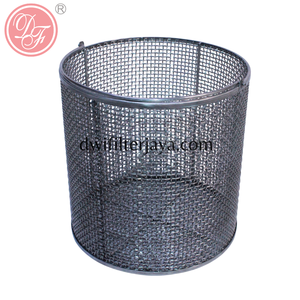 Cesto de Basura Personalizable de Malla 304, Cesto de Papel Redondo de Acero Inoxidable, Cesta de Malla Metálica para Oficina - Product Image 1