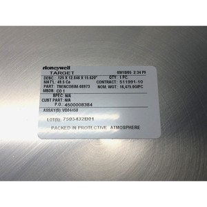 Honeywell TSENCOBIM-08973 Target, .125 X 12.846 - อุปกรณ์และชิ้นส่วนเซมิคอนดักเตอร์ระดับโลกที่เชื่อถือได้ - Product Image 4