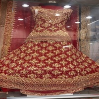 Robe de bal de mariée Anarkali Dernières conceptions Broderie Party Wear Long costume pakistanais Heavy Dupatta Plus Size Vente entière