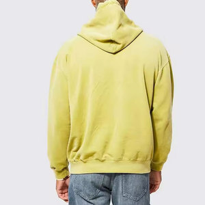 Hoodie court épais en molleton bouclette à épaules tombantes, impression personnalisée sérigraphiée, style streetwear - Product Image 3