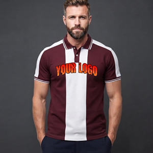 Polo de golf en coton peigné tricoté épais pour homme, couleur personnalisée, grandes tailles, décontracté, séchage rapide, sur mesure - Product Image 1