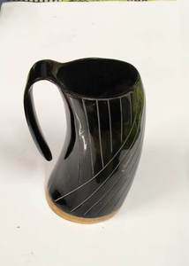 Tazas de Cuerno Pulido para Beber con Grabado, Portátiles, de Gran Tamaño, para Juegos Vikingos, Suministros de la India - Product Image 3