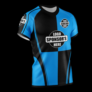 Camiseta de Fútbol Sublimada Personalizada, Camiseta de Fútbol de Manga Corta para Hombre, Camiseta de Rugby Deportiva Ajustada OEM, Uniforme Deportivo - Product Image 3