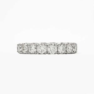 Anillo de Eternidad Completo de Diamantes en Oro Blanco de 14K de Diseño, Adornado con Diamantes Redondos Cultivados en Laboratorio de 1.60ct, Joyería Nupcial - Product Image 4