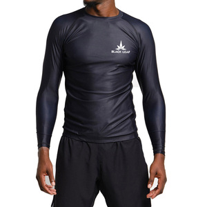 Custom Rash Guard Set MMA Grappling Rash Guard BJJ No <strong>Gi</strong> Long Sleeve Training Fightwear - Product Image 2
