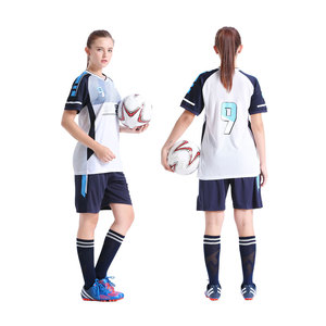 ชุดฟุตบอลแบบซับลิเมชั่นสั่งทำพิเศษ เสื้อโพลีเอสเตอร์คอวี แขนสั้น ชุดทีมหญิง สำหรับแข่งขัน - Product Image 3