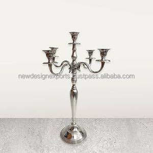 เชิงเทียนทรงสูงห้าเปลวไฟแบบคลาสสิก • อุปกรณ์จัดงานเลี้ยงในห้องบอลรูม - Product Image 2