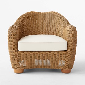 Canapé de jardin moderne en rotin PE une place avec coussin non imperméable, mobilier d'extérieur durable pour hôtels et appartements - Bana - Product Image 2