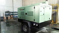 Machine de compresseur d'air à vis Diesel Portable de haute qualité pour l'exploitation minière 12 bars 285-385 CFM 380V tension moteur pompe Air fin noyau