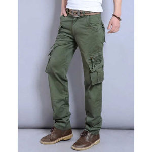 Pantalones de moda para hombre, ropa casual, pantalones cargo rectos deportivos para exteriores con múltiples bolsillos, pantalones para hombre a precio económico. - Product Image 4