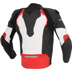 Chaqueta de Motociclista de PU para Hombre, Color Negro, Blanco y Rojo, Manga Larga, Resistente al Viento, para Todas las Estaciones, Ropa de Carreras - Product Image 3