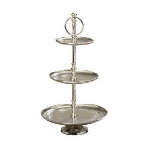 Support à gâteau à 3 étages en aluminium, présentoir pour cupcakes, desserts, fruits - fête, buffet - Product Image 5