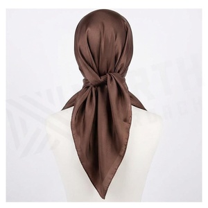 Women's Solid Color <b>Silk</b> Scarf Elegant Medium Length All Seasons Fashion Accessory Skin Friendly Daily Wear - Product Image 2