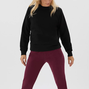Sweat-shirt pour femme léger et tendance, couleur unie, logo sur le devant, taille personnalisée et haute qualité - Product Image 3