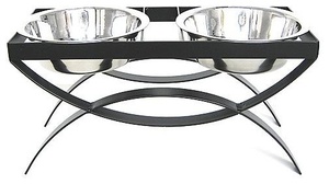 Gamelle surélevée pour chien, gamelle antidérapante en céramique, gamelle décorative dorée pour animaux, support robuste en fer pour gamelle, support pour gamelle de chiot - Product Image 5