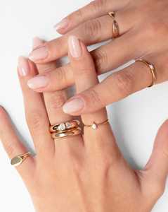Toi Et Moi <b>Emerald</b> Pear Wedding Bands 14k Solid Gold Cloud Two Stone Puffy Dome Stackable Wide <b>Rings</b> Lab Grown Diamond Wholesale - Product Image 6