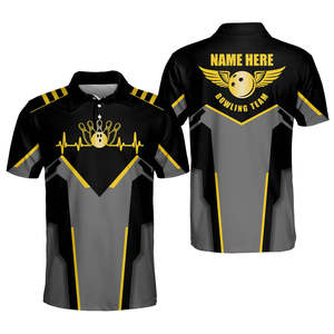 Camiseta de Boliche Sublimada Personalizada, 100% Poliéster, de Alta Calidad, Camisetas de Boliche Personalizadas para Club, Rayas de Rugby para Camisetas - Product Image 4