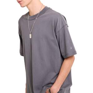 Camiseta de Manga Corta para Hombre con Logotipo Personalizado, Impresión en Relieve 3D, Alta Calidad, 100% Algodón, Sólida, Talla Grande, Estilo Inside-Out - Product Image 3