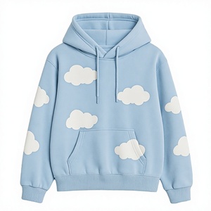 Heavyweight Oversized Cotton Fleece Hoodie for Women Cotton Hooded Long Sleeved <b>Pullover</b> Hoodies for <b>Men</b> and Women - Product Image 2