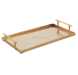 Plateau décoratif en aluminium rectangulaire de haute qualité pour intérieur extérieur pour noël maison patio ambiance décor artisanal moderne - Product Image 6