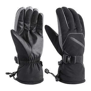 Gants de ski d'hiver à thème ski, coupe-vent, compatibles écrans tactiles, avec doublure polaire épaisse, unisexes - Product Image 2