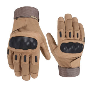 Gants de paintball en cuir de protection avec fermeture auto-agrippante réglable, matériau respirant antidérapant pour une utilisation active en extérieur pour hommes - Product Image 1