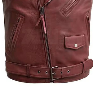 Chaleco de Cuero sin Mangas para Hombre 2026, Color Personalizado, Chaleco de Cuero de Alta Calidad con Logotipo Personalizado para Hombre - Product Image 6