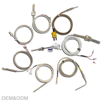 Capteur de température à visser M6/M8, thermocouple à filetage métrique de type K/E en acier inoxydable blindé, précision 0,1°C, 0-400°C