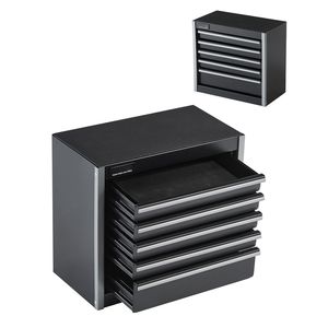 Heavy Duty 8.6 Inch Portable <b>Metal</b> <b>Tool</b> <b>Box</b> with 5 Drawers Small <b>Tool</b> Chest EVA Liners and PP Feet Pads - Product Image 1